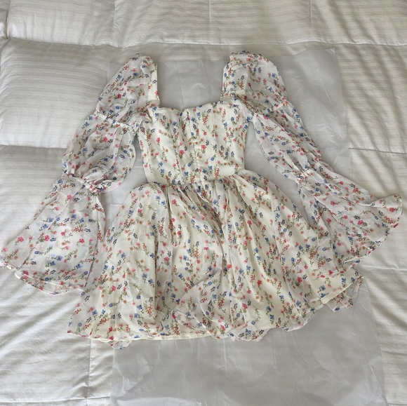 White Posy Print House of CB 'Sancia'-XS - Picture 10 of 16